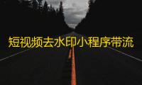 短视频去水印小程序带流量主CPS资源工具批量解析修改MD5